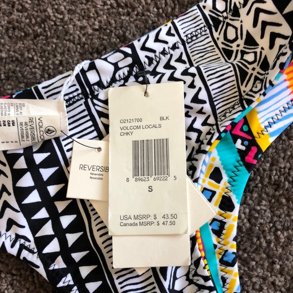 NWT Volcom Locals Cheeky Reversible Bikini Bottoms - Picture 6 of 7